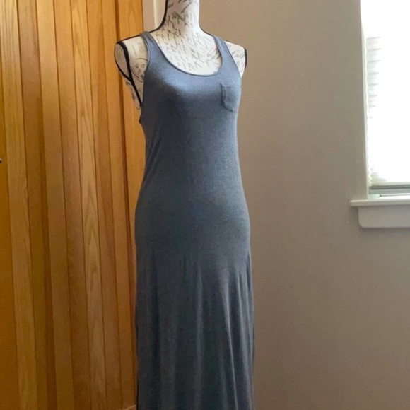 Divided by H & M, Grey Racerback Long Jersey Dress. 6 - Picture 1 of 9